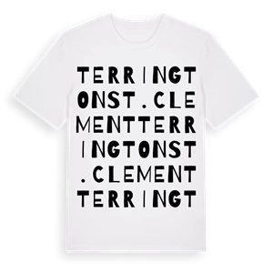 Terrington St. Clement ordlek t-shirt – ekologisk bomull t-shirt från Pinshirt