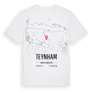 Teynham karta t-shirt – ekologisk bomull t-shirt från Pinshirt