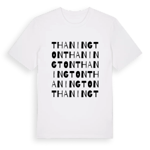 Thanington ordlek t-shirt – ekologisk bomull t-shirt från Pinshirt