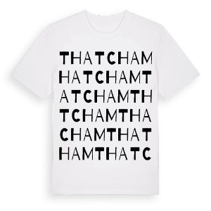 Thatcham ordlek t-shirt – ekologisk bomull t-shirt från Pinshirt