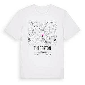 Theberton karta t-shirt – ekologisk bomull t-shirt från Pinshirt