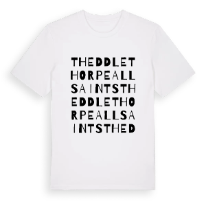 Theddlethorpe All Saints ordlek t-shirt – ekologisk bomull t-shirt från Pinshirt