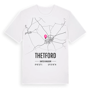 Thetford karta t-shirt – ekologisk bomull t-shirt från Pinshirt