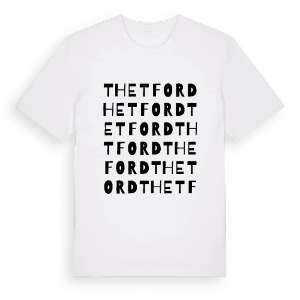 Thetford ordlek t-shirt – ekologisk bomull t-shirt från Pinshirt
