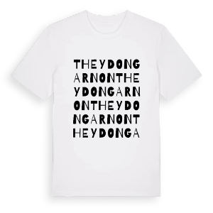 Theydon Garnon ordlek t-shirt – ekologisk bomull t-shirt från Pinshirt