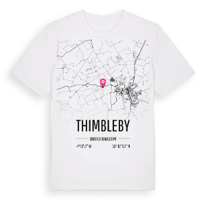 Thimbleby karta t-shirt – ekologisk bomull t-shirt från Pinshirt