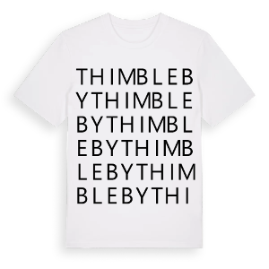 Thimbleby ordlek t-shirt – ekologisk bomull t-shirt från Pinshirt