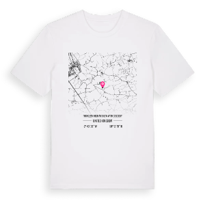 Thirkleby High and Low with Osgodby karta t-shirt – ekologisk bomull t-shirt från Pinshirt