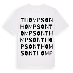 Thompson ordlek t-shirt – ekologisk bomull t-shirt från Pinshirt