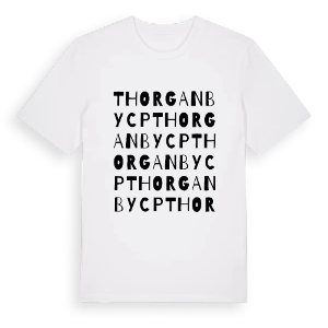 Thorganby CP ordlek t-shirt – ekologisk bomull t-shirt från Pinshirt