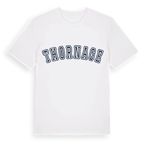 Thornage college t-shirt – ekologisk bomull t-shirt från Pinshirt