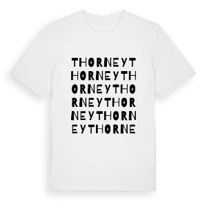 Thorney ordlek t-shirt – ekologisk bomull t-shirt från Pinshirt
