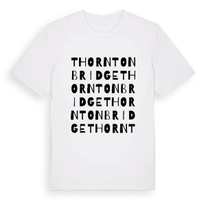Thornton Bridge ordlek t-shirt – ekologisk bomull t-shirt från Pinshirt