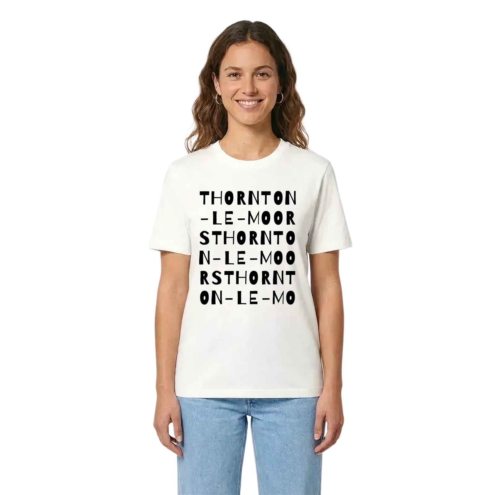 Thornton-le-Moors ordlek t-shirt – White, i miljö