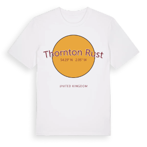 Thornton Rust cirkel t-shirt – ekologisk bomull t-shirt från Pinshirt