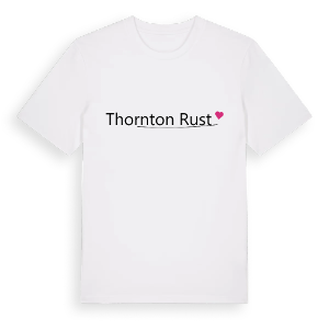 Thornton Rust hjärta t-shirt – ekologisk bomull t-shirt från Pinshirt