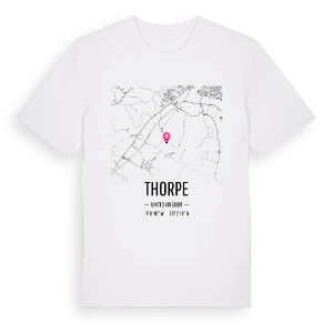 Thorpe karta t-shirt – ekologisk bomull t-shirt från Pinshirt