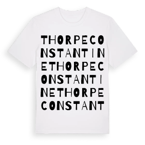 Thorpe Constantine ordlek t-shirt – ekologisk bomull t-shirt från Pinshirt