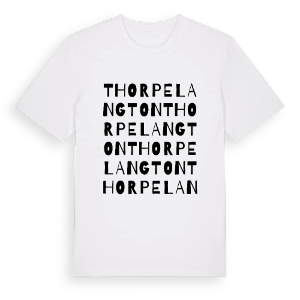 Thorpe Langton ordlek t-shirt – ekologisk bomull t-shirt från Pinshirt