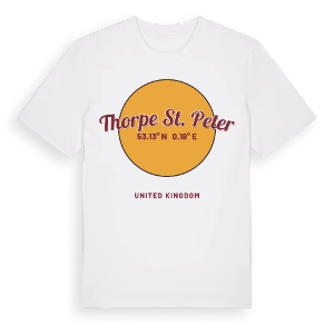 Thorpe St. Peter cirkel t-shirt – ekologisk bomull t-shirt från Pinshirt