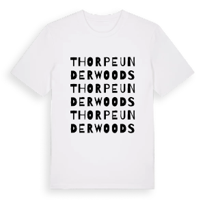 Thorpe Underwoods ordlek t-shirt – ekologisk bomull t-shirt från Pinshirt