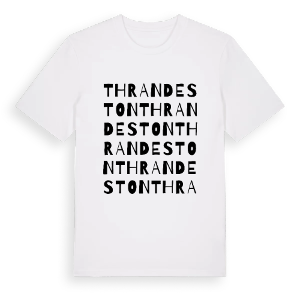 Thrandeston ordlek t-shirt – ekologisk bomull t-shirt från Pinshirt