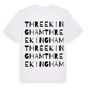 Threekingham ordlek t-shirt – ekologisk bomull t-shirt från Pinshirt