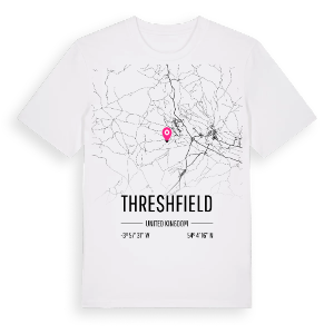 Threshfield karta t-shirt – ekologisk bomull t-shirt från Pinshirt