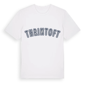 Thrintoft college t-shirt – ekologisk bomull t-shirt från Pinshirt