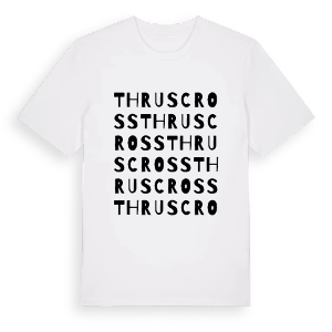 Thruscross ordlek t-shirt – ekologisk bomull t-shirt från Pinshirt