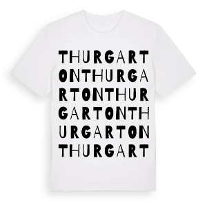 Thurgarton ordlek t-shirt – ekologisk bomull t-shirt från Pinshirt