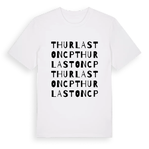 Thurlaston CP ordlek t-shirt – ekologisk bomull t-shirt från Pinshirt