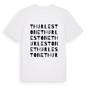 Thurlestone ordlek t-shirt – ekologisk bomull t-shirt från Pinshirt