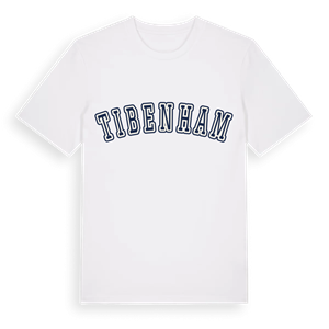 Tibenham college t-shirt – ekologisk bomull t-shirt från Pinshirt