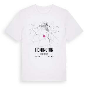 Tidmington karta t-shirt – ekologisk bomull t-shirt från Pinshirt