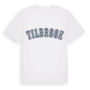 Tilbrook college t-shirt – ekologisk bomull t-shirt från Pinshirt