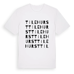 Tilehurst ordlek t-shirt – ekologisk bomull t-shirt från Pinshirt