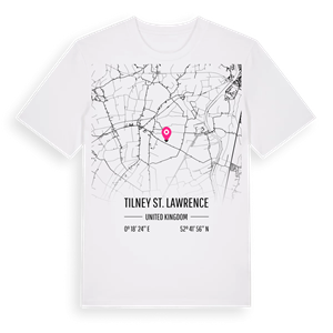 Tilney St. Lawrence karta t-shirt – ekologisk bomull t-shirt från Pinshirt