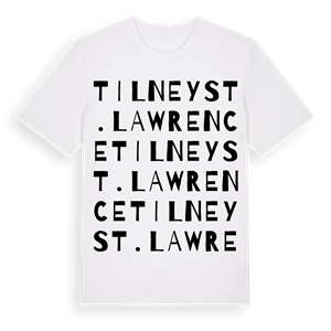Tilney St. Lawrence ordlek t-shirt – ekologisk bomull t-shirt från Pinshirt