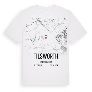 Tilsworth karta t-shirt – ekologisk bomull t-shirt från Pinshirt