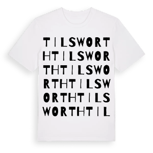 Tilsworth ordlek t-shirt – ekologisk bomull t-shirt från Pinshirt