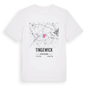 Tingewick karta t-shirt – ekologisk bomull t-shirt från Pinshirt