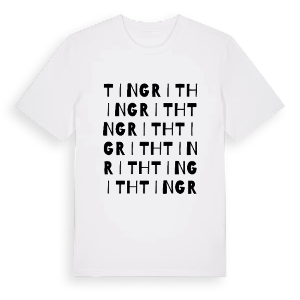 Tingrith ordlek t-shirt – ekologisk bomull t-shirt från Pinshirt