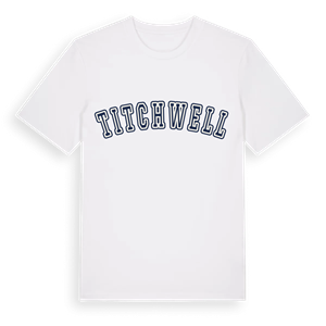 Titchwell college t-shirt – ekologisk bomull t-shirt från Pinshirt