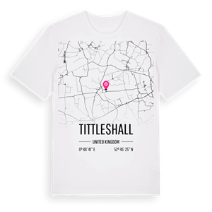 Tittleshall karta t-shirt – ekologisk bomull t-shirt från Pinshirt