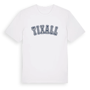 Tixall college t-shirt – ekologisk bomull t-shirt från Pinshirt