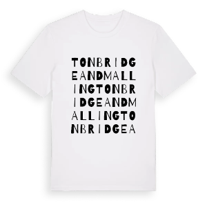Tonbridge and Malling ordlek t-shirt – ekologisk bomull t-shirt från Pinshirt