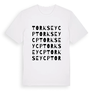 Torksey CP ordlek t-shirt – ekologisk bomull t-shirt från Pinshirt