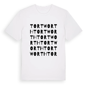 Tortworth ordlek t-shirt – ekologisk bomull t-shirt från Pinshirt