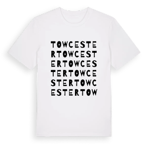Towcester ordlek t-shirt – ekologisk bomull t-shirt från Pinshirt